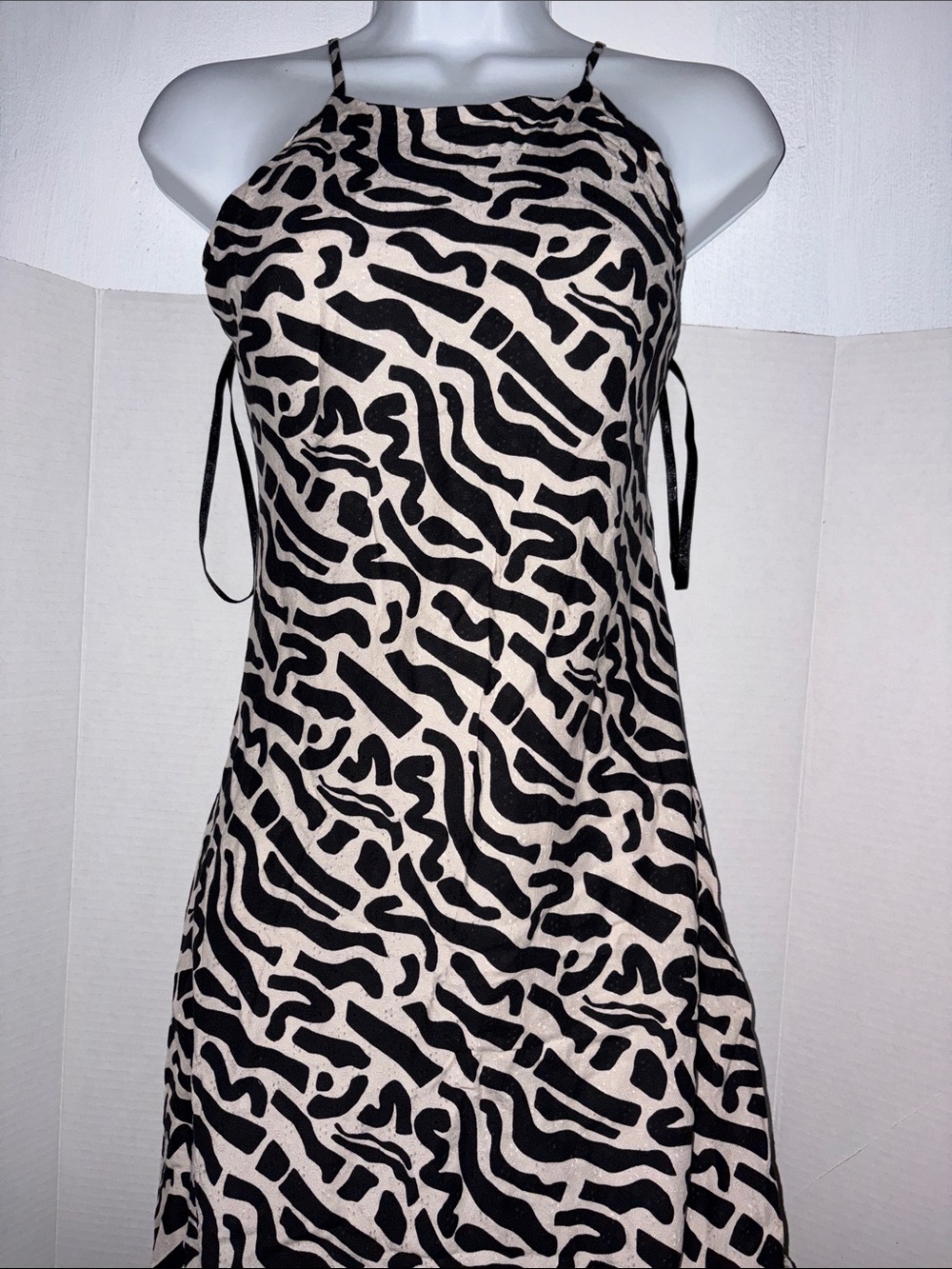VACATION Abstract Print Halter Dress